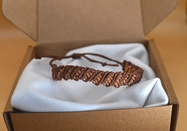MICRO MACRAME NÁRAMEK - HNĚDOŽLUTÝ - Obrázek 2
