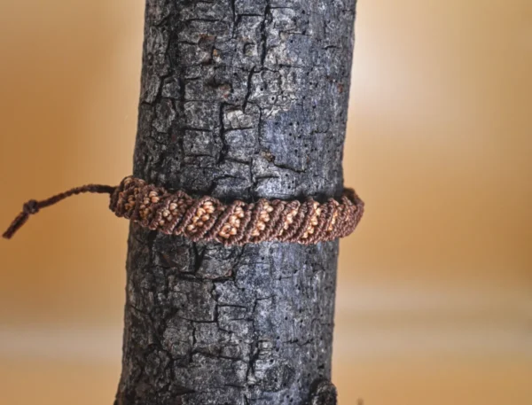 MICRO MACRAME NÁRAMEK - HNĚDOŽLUTÝ - Obrázek 4
