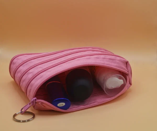 ZIPOVÁ KOSMETICKÁ TAŠTIČKA - SVĚTLE RŮŽOVÁ - Image 3