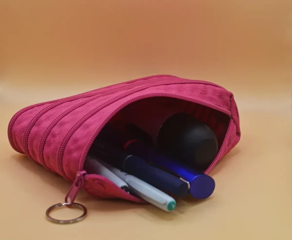 ZIPOVÁ KOSMETICKÁ TAŠTIČKA - TMAVĚ RŮŽOVÁ - Image 3