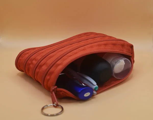 ZIPOVÁ KOSMETICKÁ TAŠTIČKA - TMAVĚ REZAVÁ - Image 3