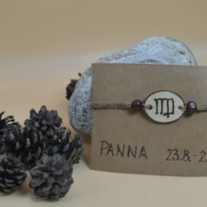 Micro macrame náramek se znamením zvěrokruhu. Originální doplněk pro vás nebo promyšlený dárek blízkým.
