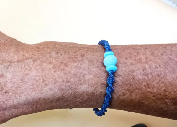 MICRO MACRAME  SOUPRAVA  - NÁHRDELNÍK + NÁRAMEK + OZDOBA NA NOHU - Obrázek 2