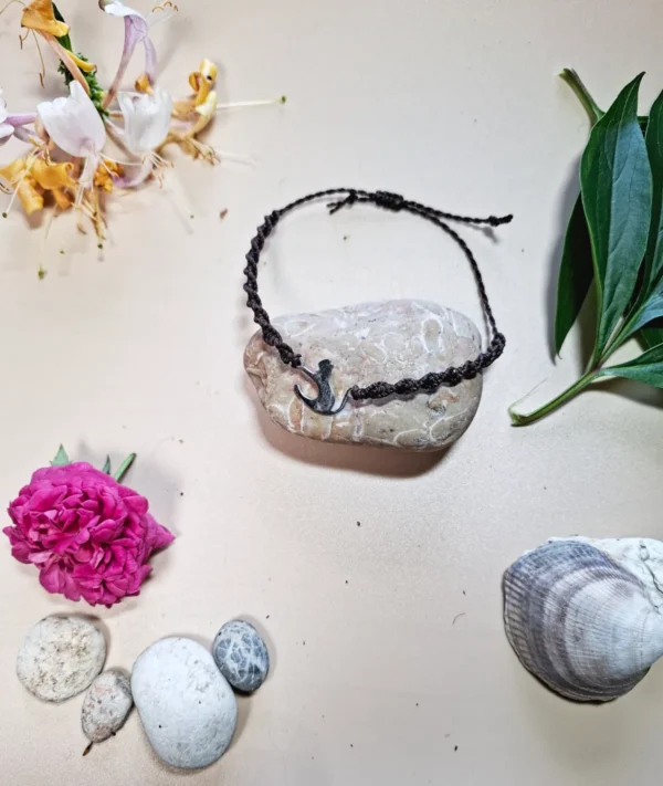 Micro macrame náramek s kočkou