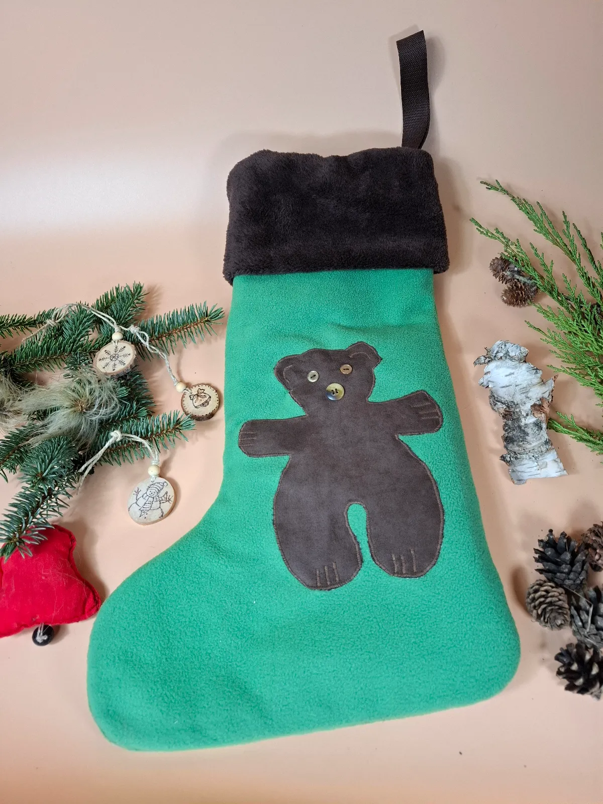 Mikulášská punčocha na drobné dárečky, pamlsky i ovoce .