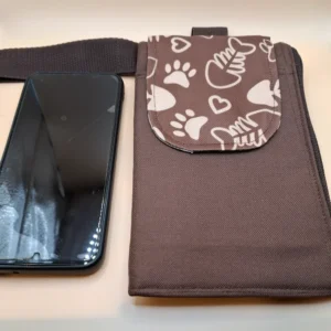 Pouzdro na mobilní telefon s postranní kapsou na zip